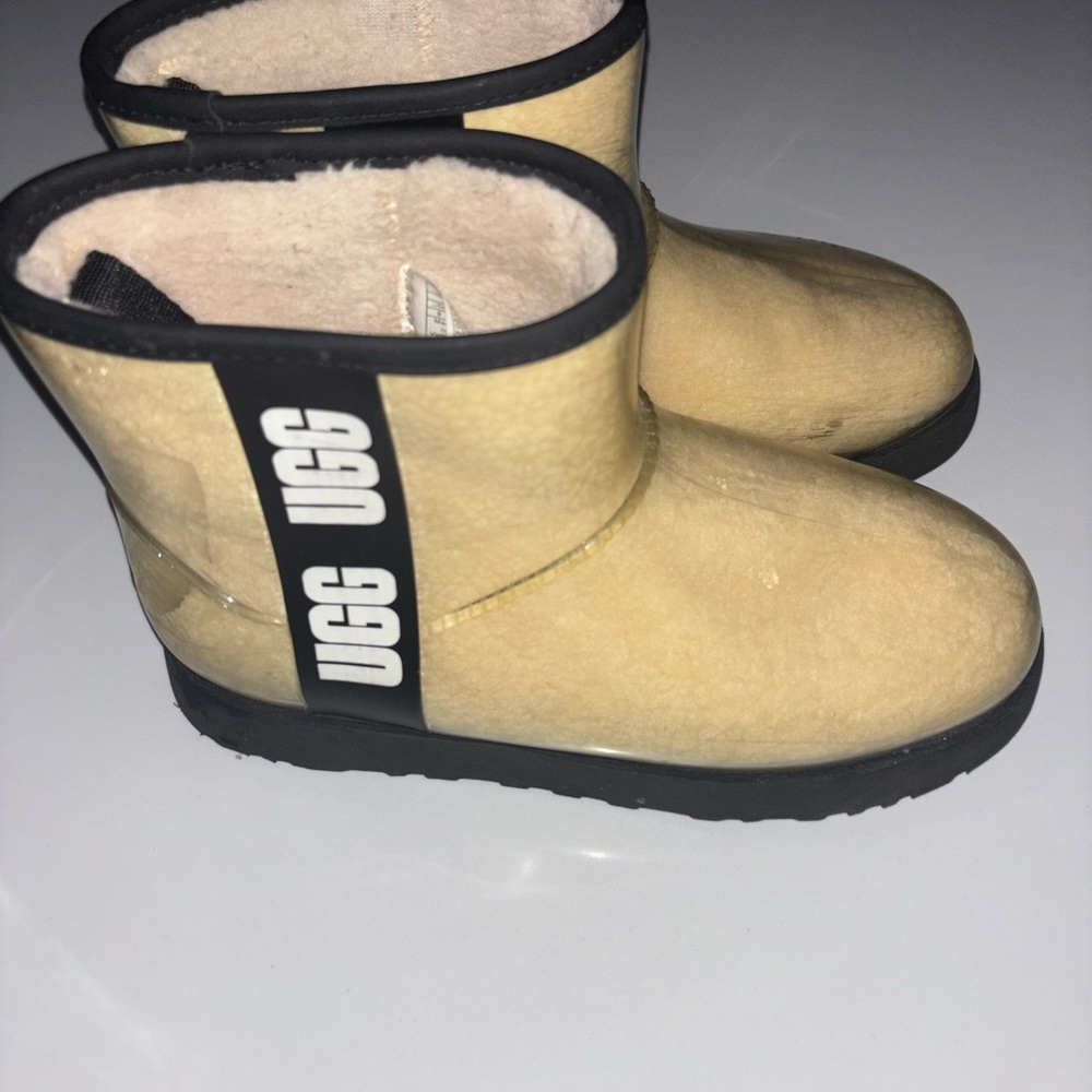 UGG Tan Ankle Boots with Logo